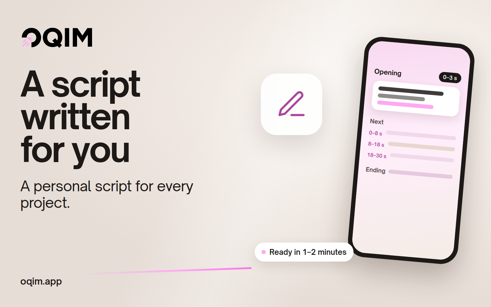 A script written for you: how personal scripts work on OQIM